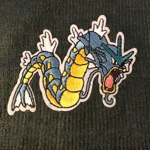 Gray Pokémon Gyarados patch beanie